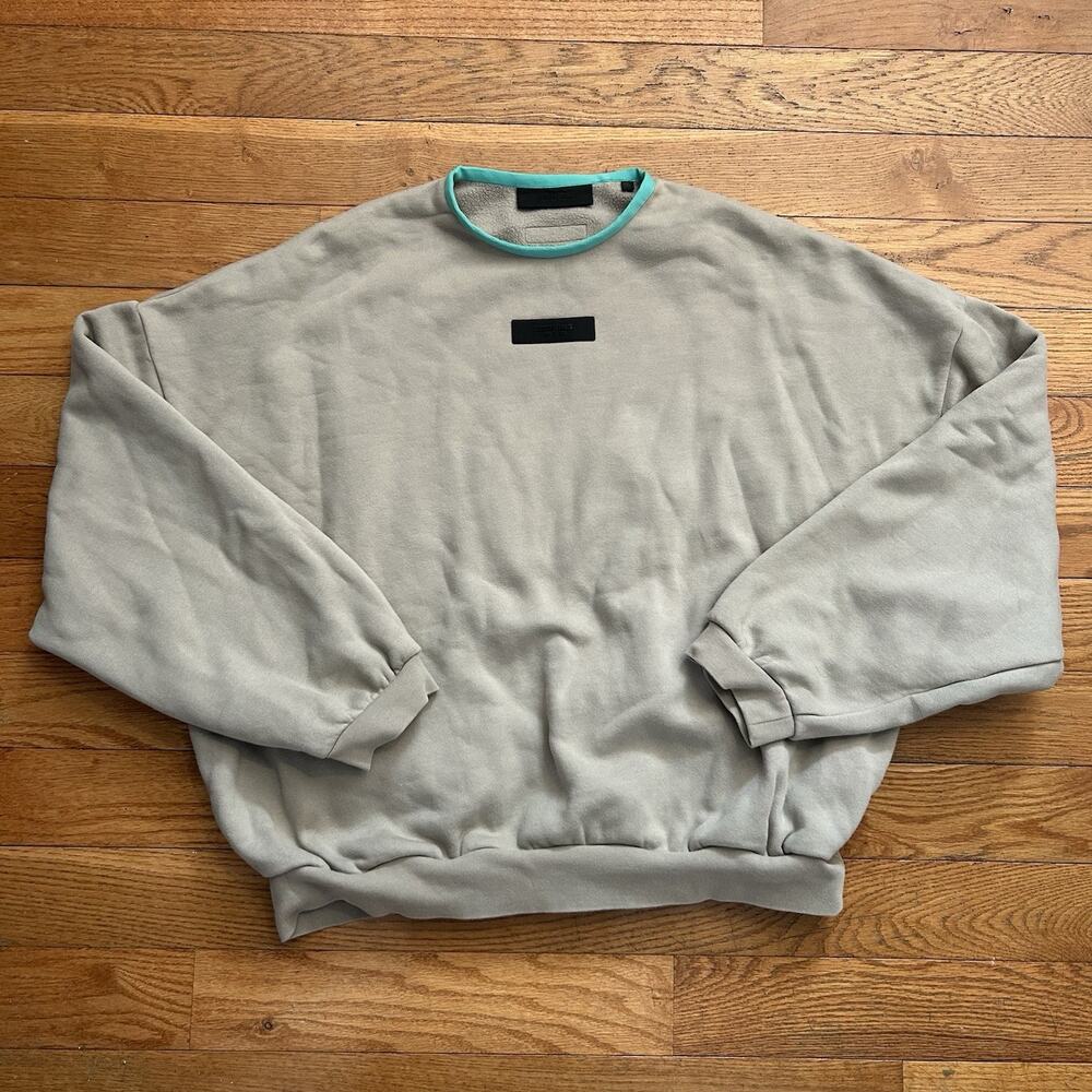 Fear Of God Essentials Fleece Ringer SS24 Pullover Sweatshirt Large